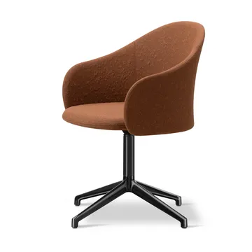 Fauteuil Gomo Armchair pivotant à 4 branches - Myr 362-noir - Fredericia Furniture