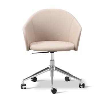 Fauteuil Gomo Armchair pivotant à 5 branches - Blazer CUZ47 Fairfield-aluminium poli - Fredericia Furniture