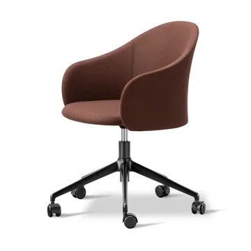 Fauteuil Gomo Armchair pivotant à 5 branches - Blazer CUZ4D Dunalk-noir - Fredericia Furniture