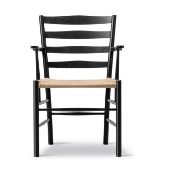 Fauteuil Klint - Tressé naturel-chêne noirci - Fredericia Furniture