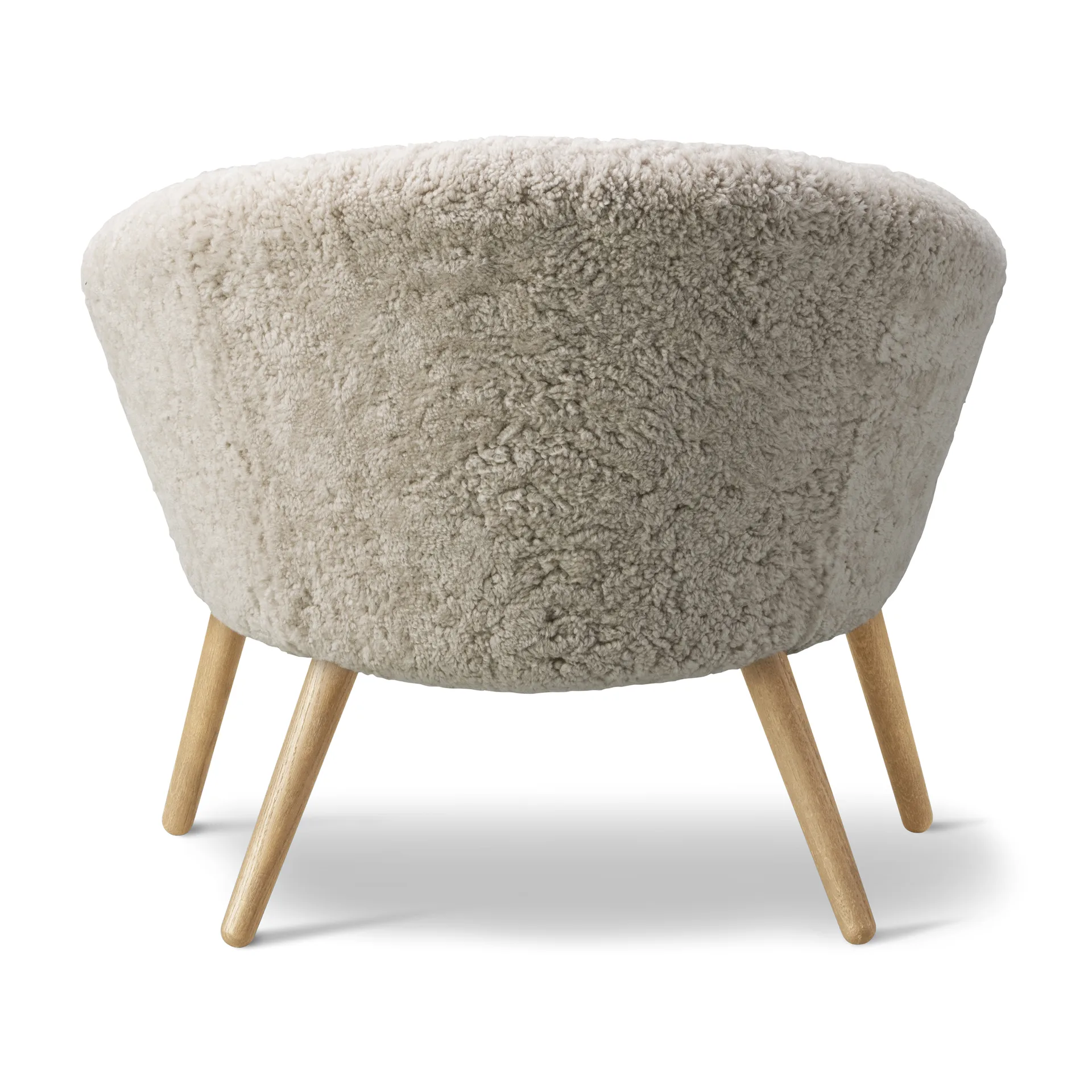 Fauteuil lounge Ditzel peau de mouton, Moonlight-chêne Fredericia Furniture