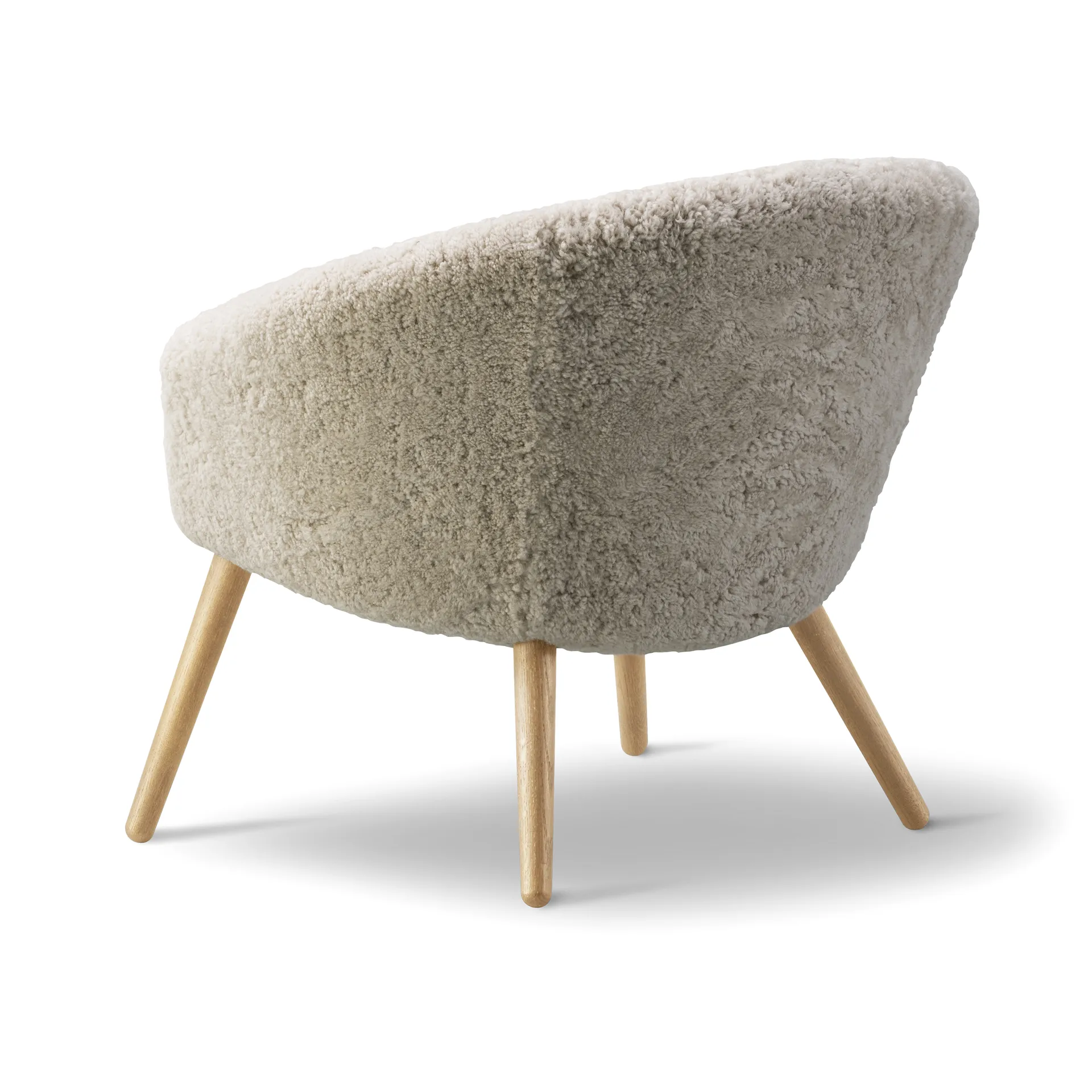 Fauteuil lounge Ditzel peau de mouton, Moonlight-chêne Fredericia Furniture