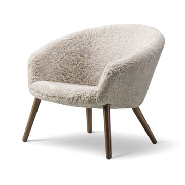 Fauteuil lounge Ditzel peau de mouton - Moonlight-noyer - Fredericia Furniture