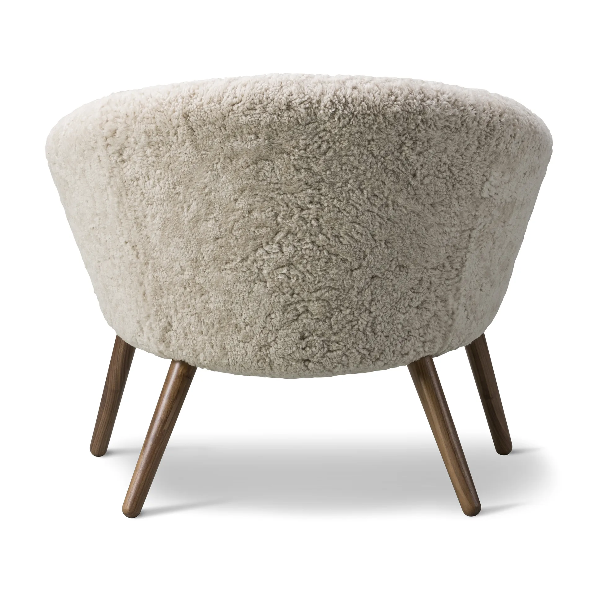 Fauteuil lounge Ditzel peau de mouton, Moonlight-noyer Fredericia Furniture