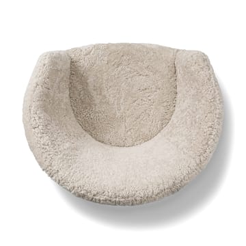 Fauteuil lounge Ditzel peau de mouton - Moonlight-noyer - Fredericia Furniture