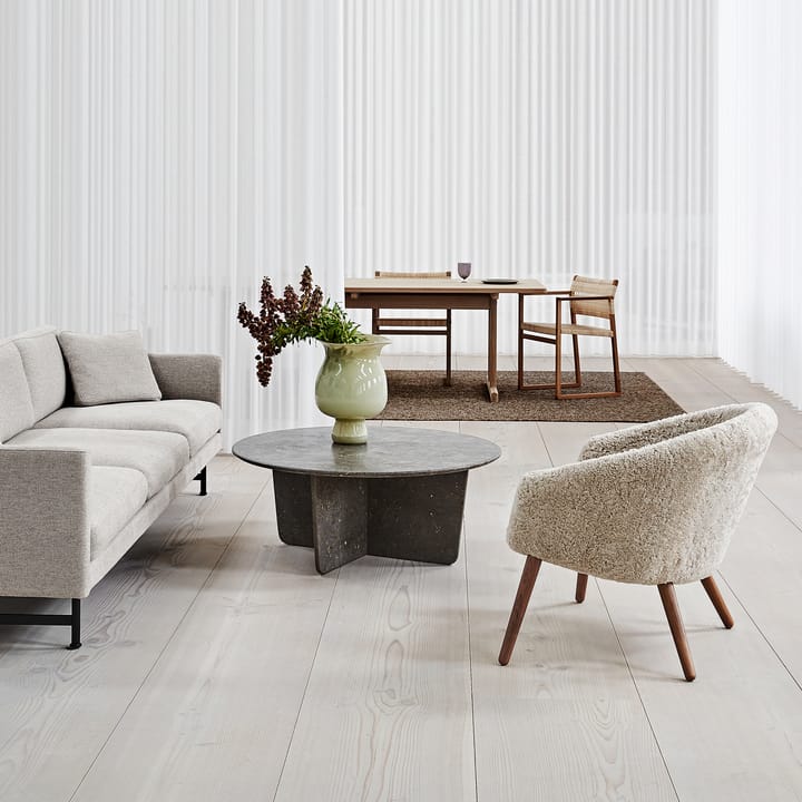 Fauteuil lounge Ditzel peau de mouton, Moonlight-noyer Fredericia Furniture