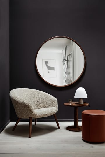 Fauteuil lounge Ditzel peau de mouton - Moonlight-noyer - Fredericia Furniture