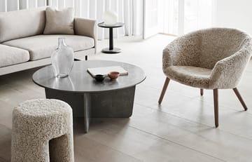 Fauteuil lounge Ditzel peau de mouton - Moonlight-noyer - Fredericia Furniture