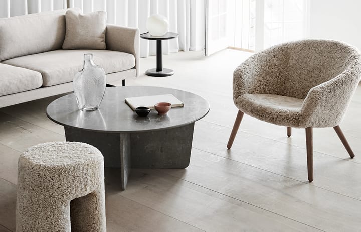 Fauteuil lounge Ditzel peau de mouton, Moonlight-noyer Fredericia Furniture