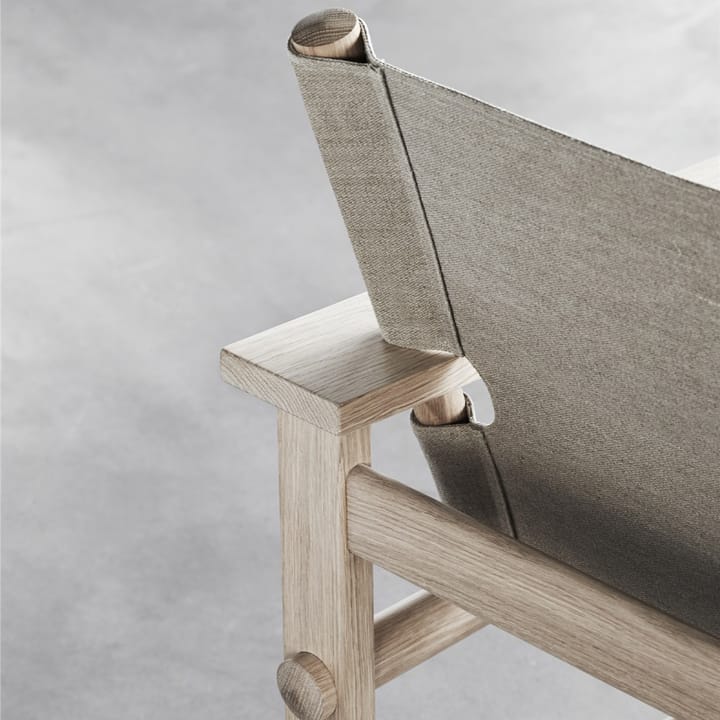 Fauteuil The Canvas Chair, Canvas naturel-pieds clair huilé, incl. coussin Canvas Fredericia Furniture