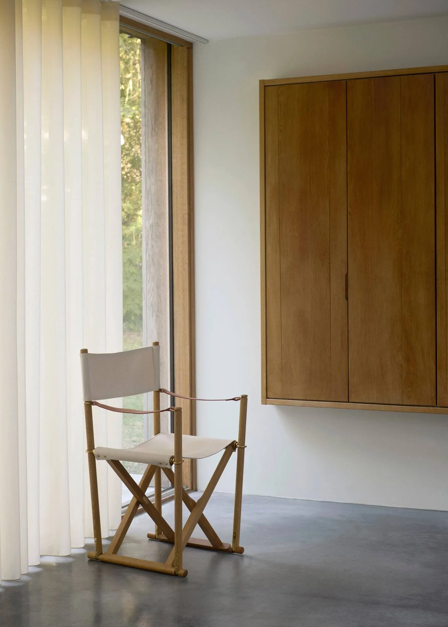 MK16 Folding Chair chaise, Off white-chêne huilé Fredericia Furniture