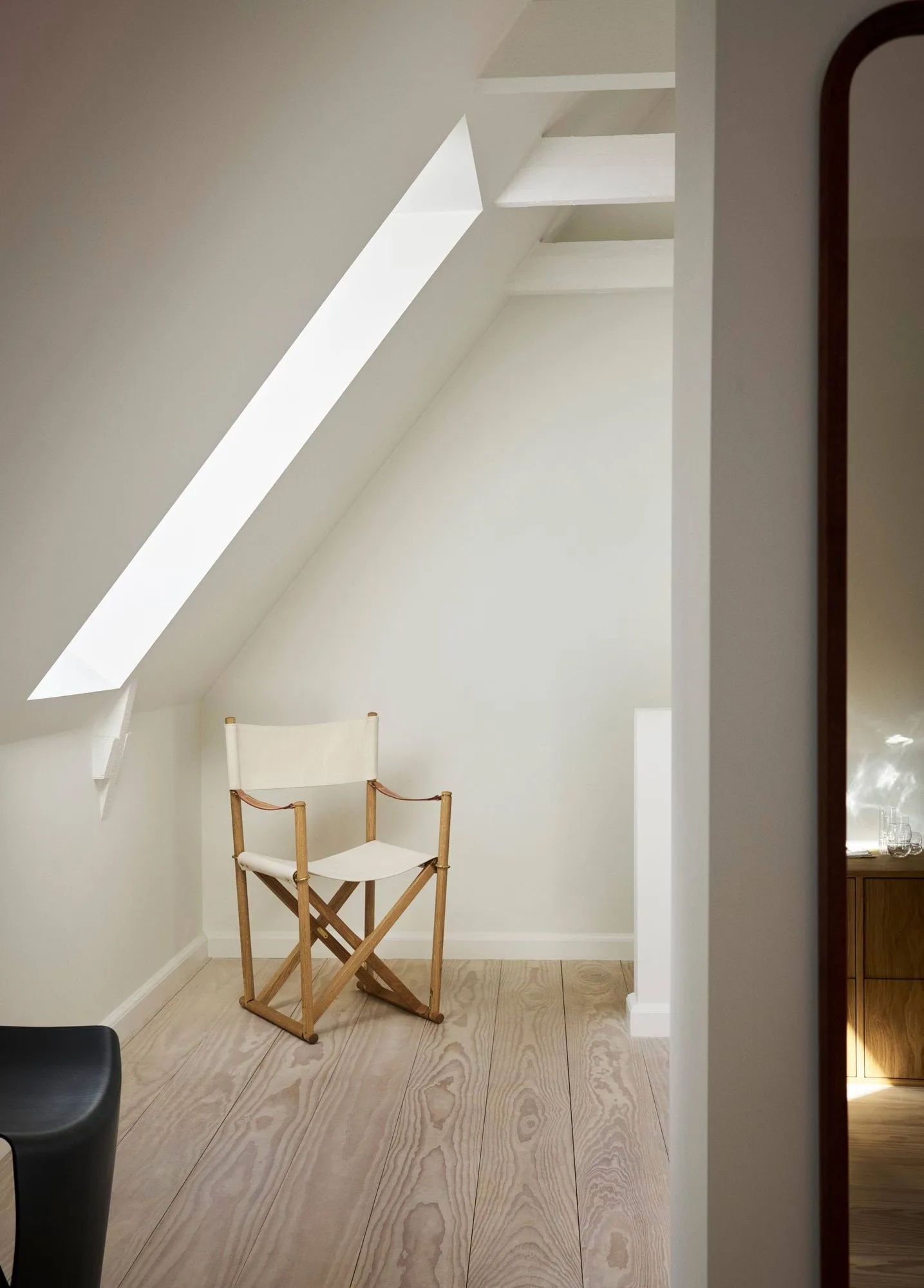 MK16 Folding Chair chaise, Off white-chêne huilé Fredericia Furniture
