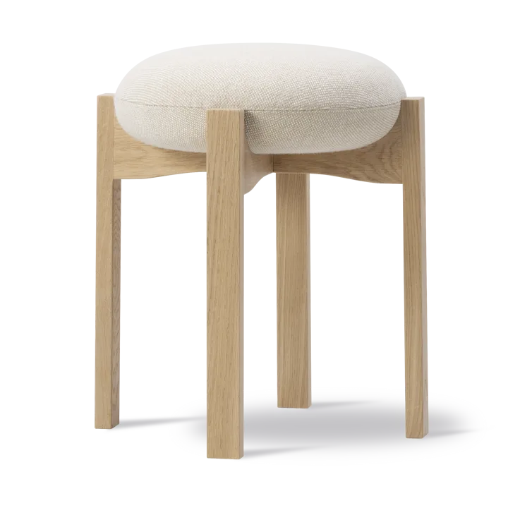 Pioneer tabouret rond bas - Hallingdal 200-chêne laqué - Fredericia Furniture