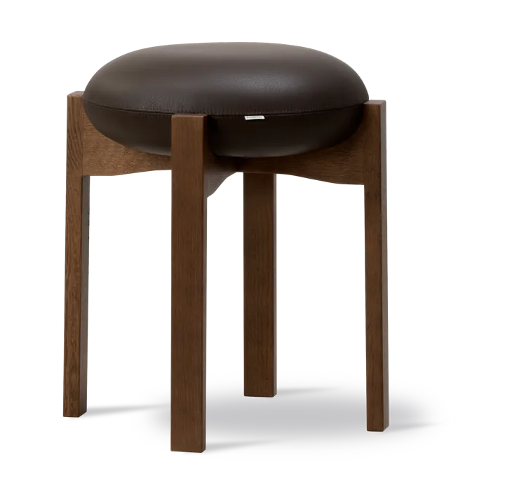 Pioneer tabouret rond bas - Primo 86-1-chêne laqué teinté fumé - Fredericia Furniture