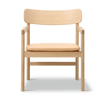 Post fauteuil lounge - Vegeta cuir-chêne huilé clair - Fredericia Furniture