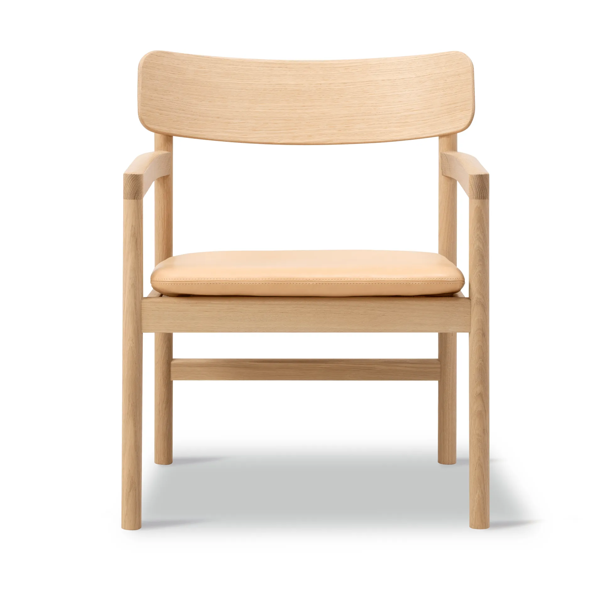 Fredericia Furniture Post fauteuil lounge Vegeta cuir-chêne huilé clair Fredericia Furniture Post fauteuil lounge Vegeta cuir-chêne huilé clair