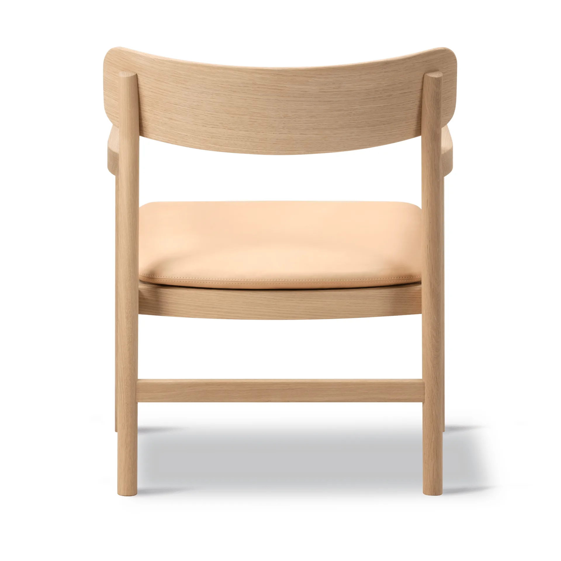 Post fauteuil lounge, Vegeta cuir-chêne huilé clair Fredericia Furniture