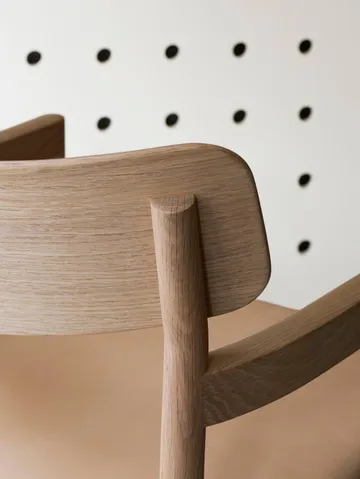 Post fauteuil lounge - Vegeta cuir-chêne huilé clair - Fredericia Furniture