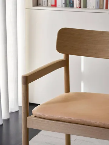 Post fauteuil lounge - Vegeta cuir-chêne huilé clair - Fredericia Furniture