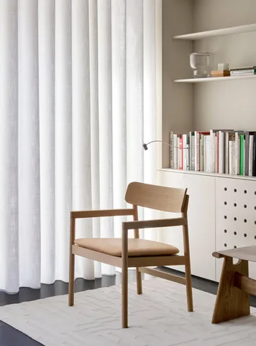 Post fauteuil lounge - Vegeta cuir-chêne huilé clair - Fredericia Furniture