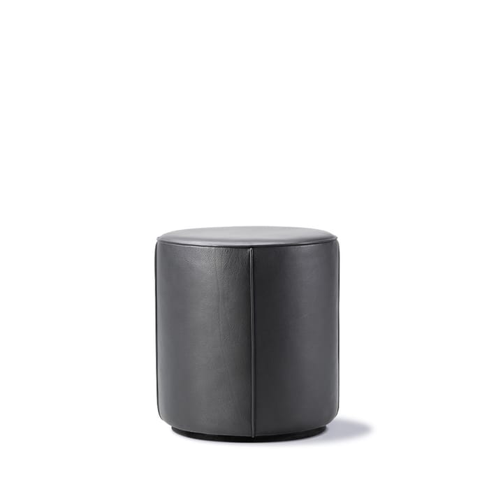 Pouf Mono - Cuir Omni 301 noir-Ø39 cm - Fredericia Furniture