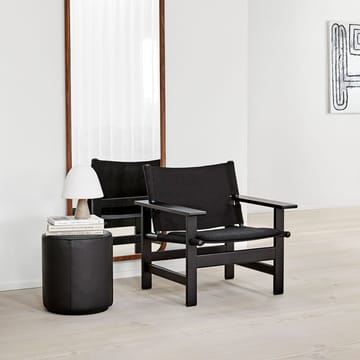 Pouf Mono - Cuir Omni 301 noir-Ø39 cm - Fredericia Furniture
