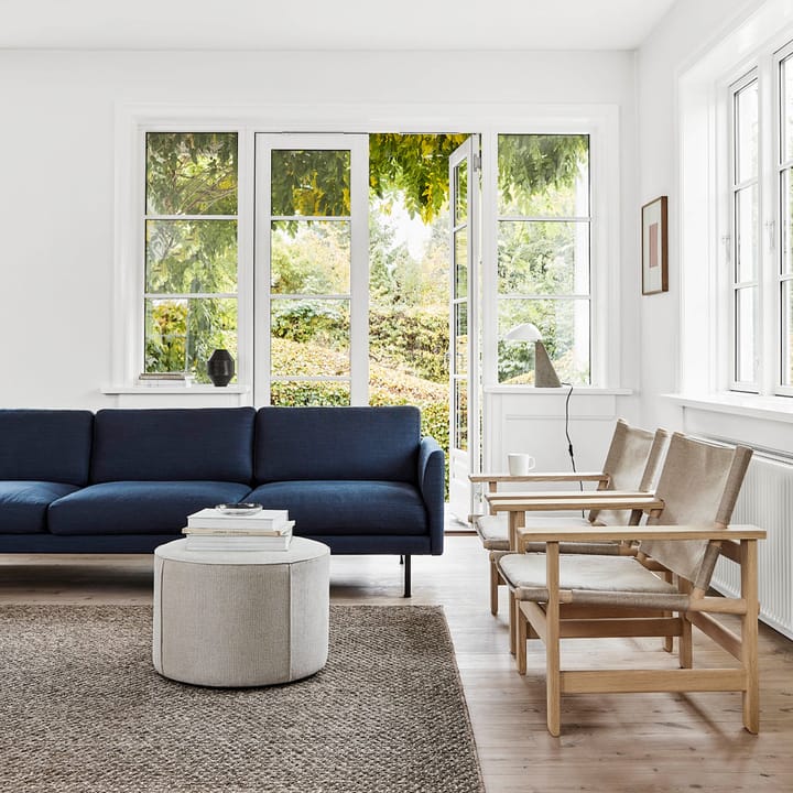 Pouf Mono, Cuir Omni 301 noir-Ø55 cm Fredericia Furniture
