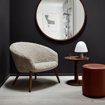 Pouf Mono - Grand Linen beige-Ø39 cm - Fredericia Furniture