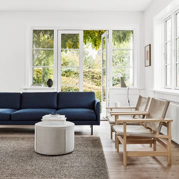 Pouf Mono - Grand Linen beige-Ø39 cm - Fredericia Furniture
