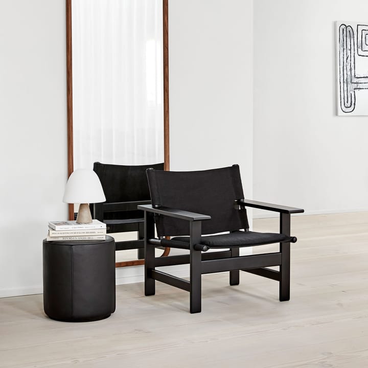 Pouf Mono, Grand Linen beige-Ø55 cm Fredericia Furniture