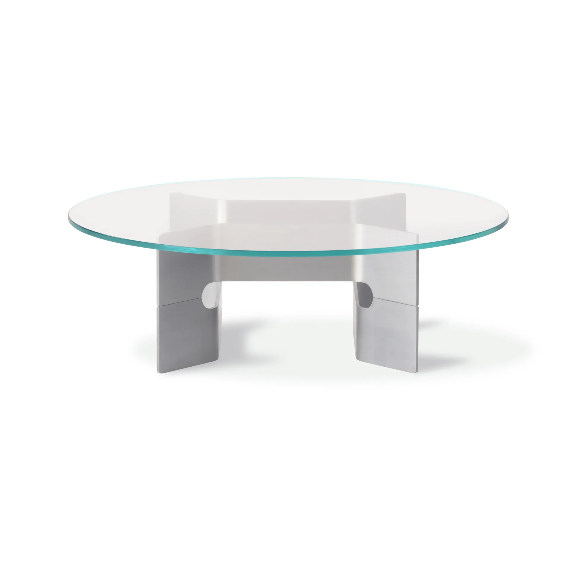 Table basse JG Ø98 cm, Verre-brossé aluminium Fredericia Furniture