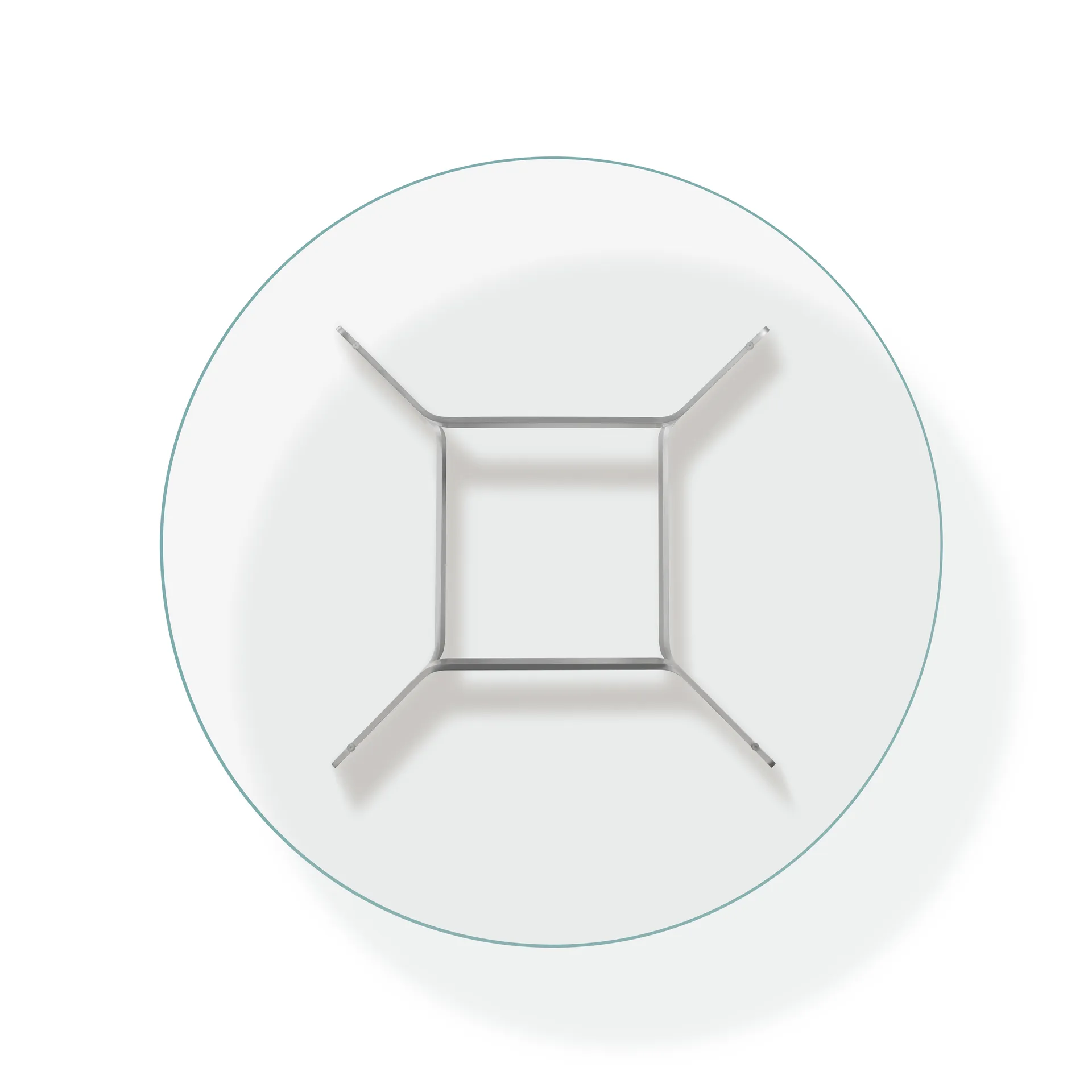 Table basse JG Ø98 cm, Verre-brossé aluminium Fredericia Furniture