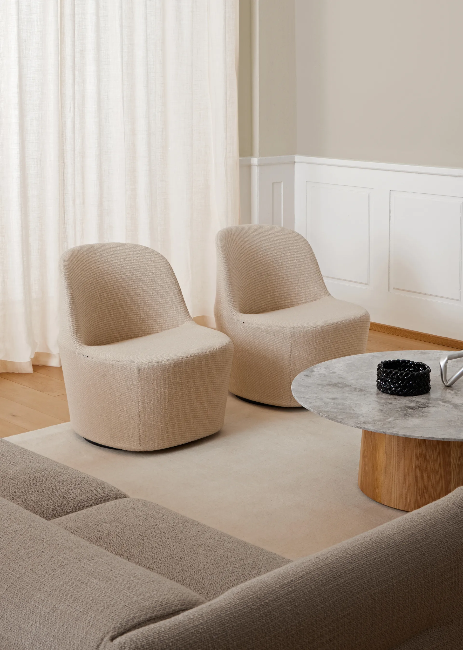 Table basse Niveau Ø110cm, Tundra Grey-ash huilé Fredericia Furniture