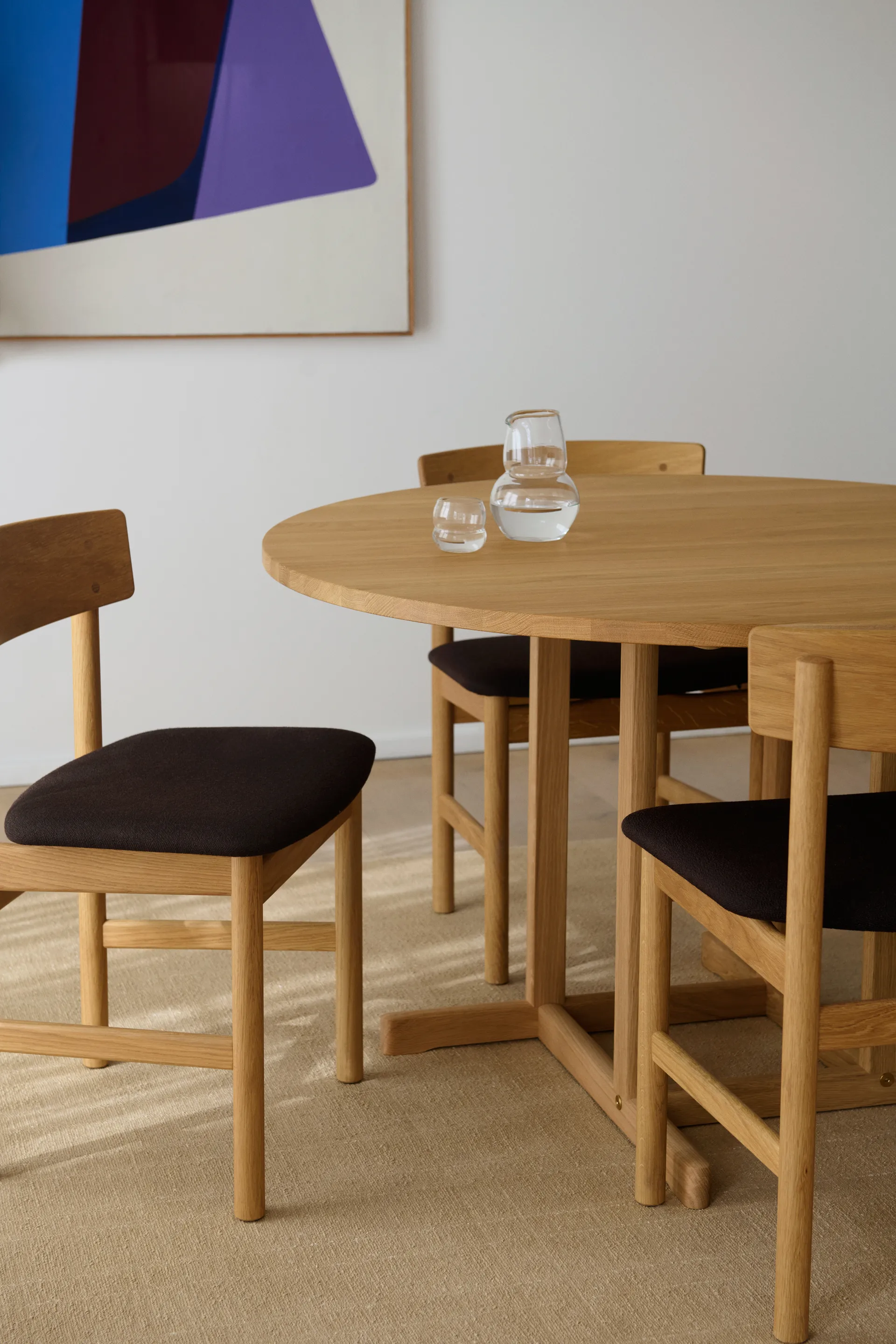 Table BM80 Mogensen Shaker Ø120 cm, Chêne huilé Fredericia Furniture