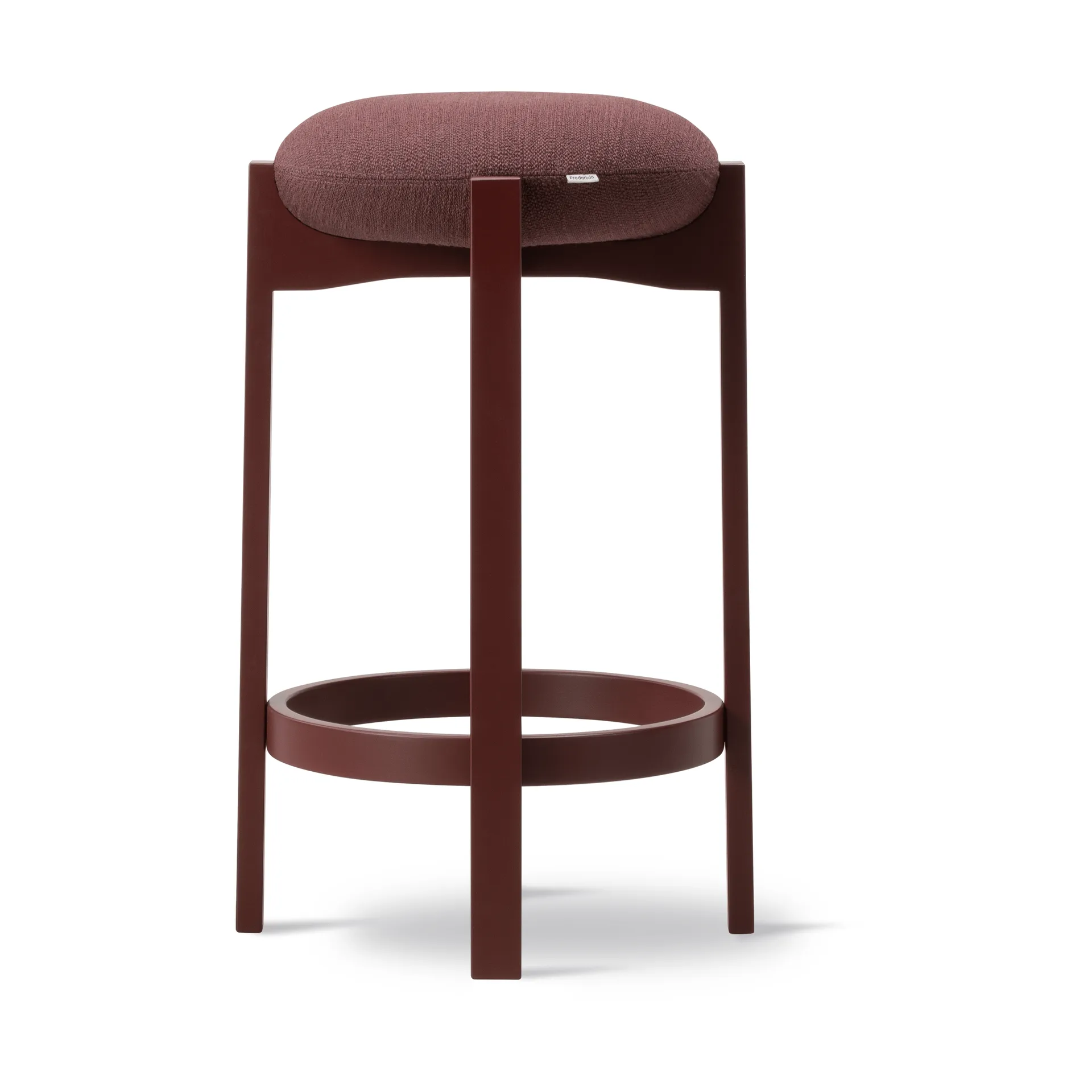 Tabouret Pioneer haut, Odino RC43 bordeaux-bordeaux hêtre Fredericia Furniture