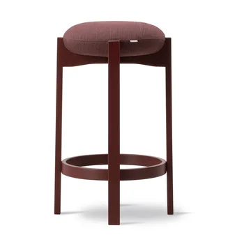 Tabouret Pioneer haut - Odino RC43 bordeaux-bordeaux hêtre - Fredericia Furniture