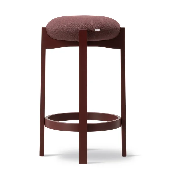 Tabouret Pioneer haut - Odino RC43 bordeaux-bordeaux hêtre - Fredericia Furniture