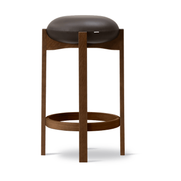 Tabouret Pioneer haut - Primo 86-1-chêne laqué teinté fumé - Fredericia Furniture