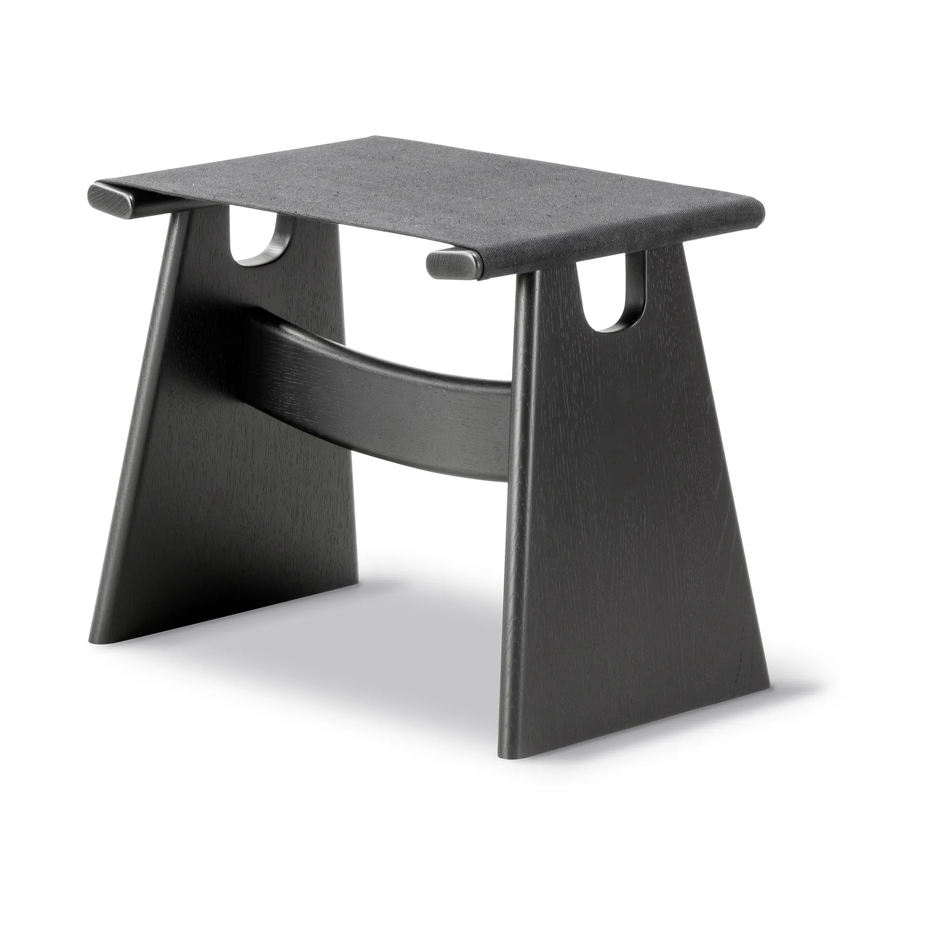 Tabouret Seto, Canvas noir-chêne noirci Fredericia Furniture