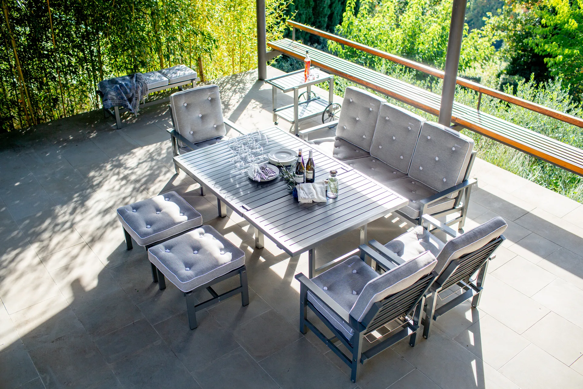 Canapé 09, Gris, 3-places Fri Form