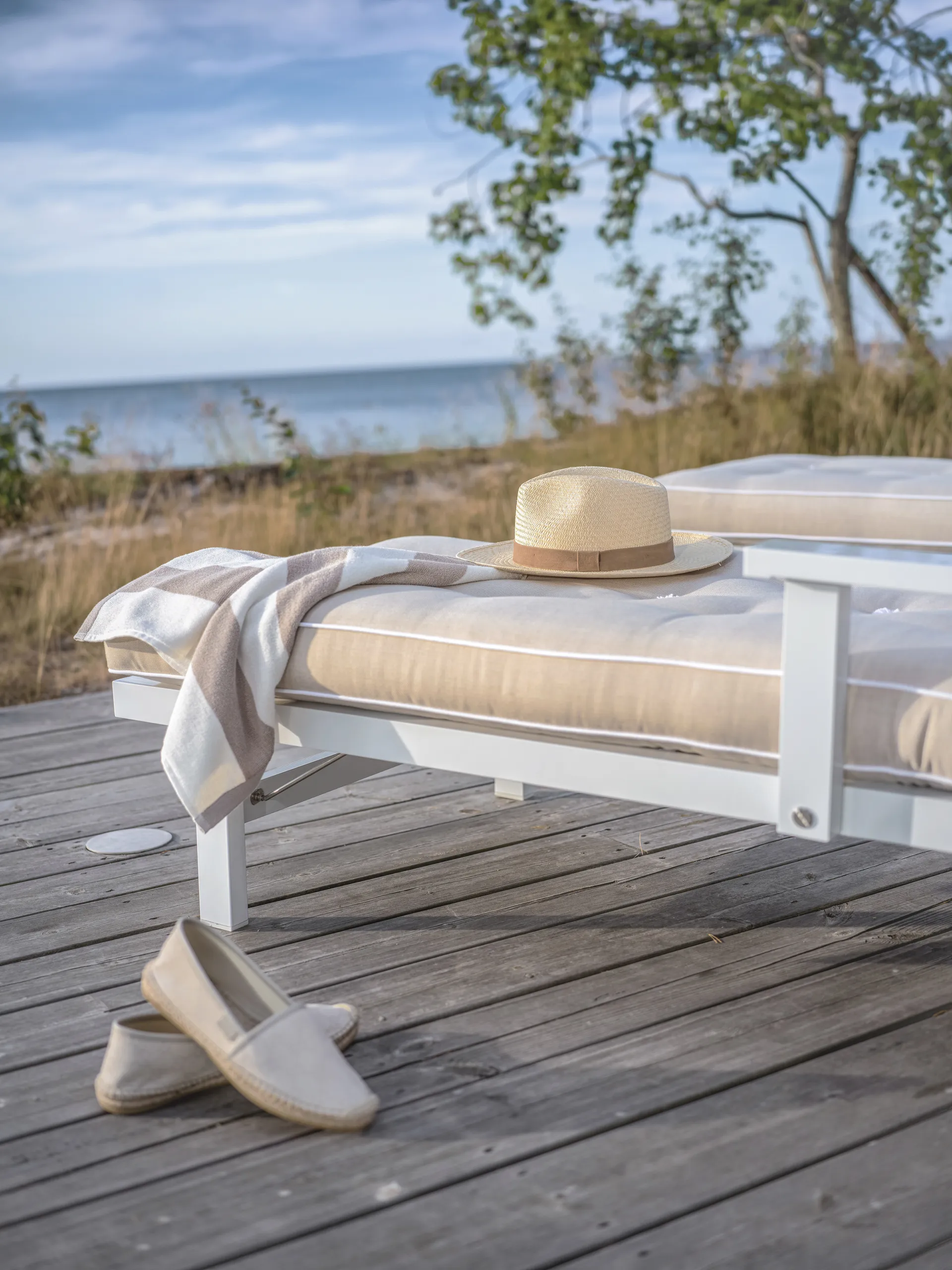 Chariot de repos 31, Blanc, 79x174 cm Fri Form