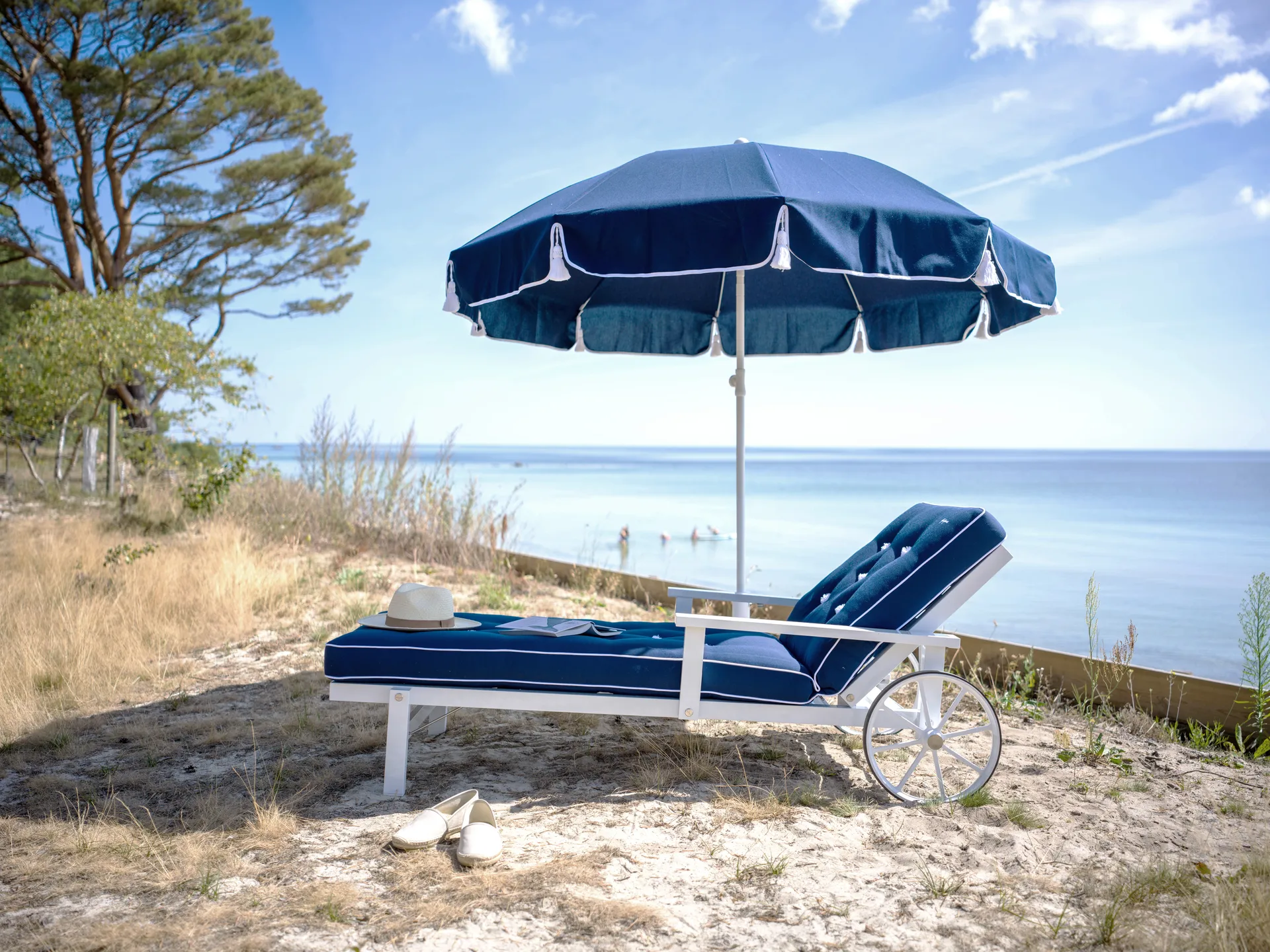 Chariot de repos 31, Blanc, 79x174 cm Fri Form