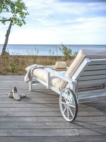 Chariot de repos 31 - Blanc, 79x174 cm - Fri Form