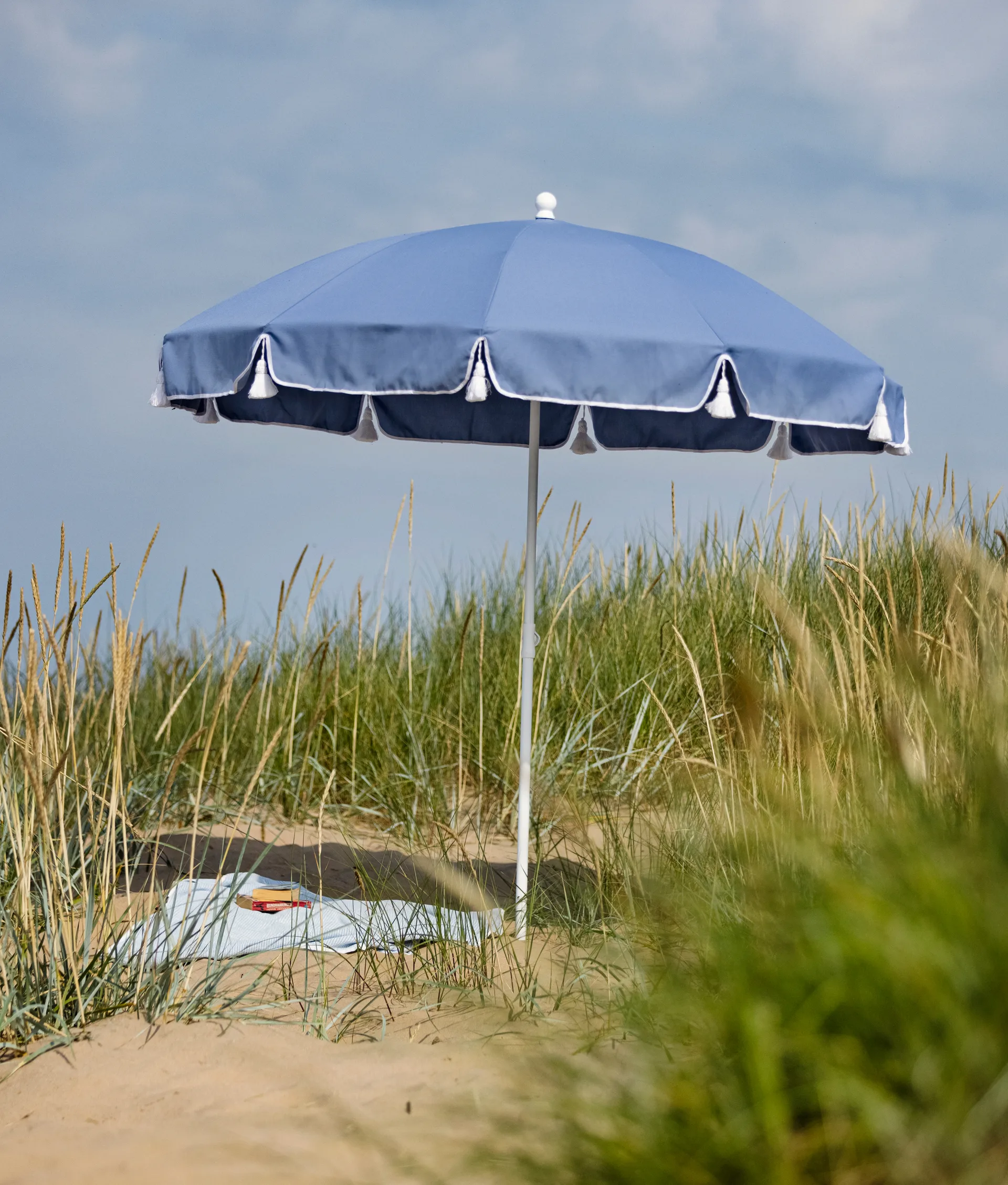 Parasol 90, Bleu marine, Ø220 cm Fri Form