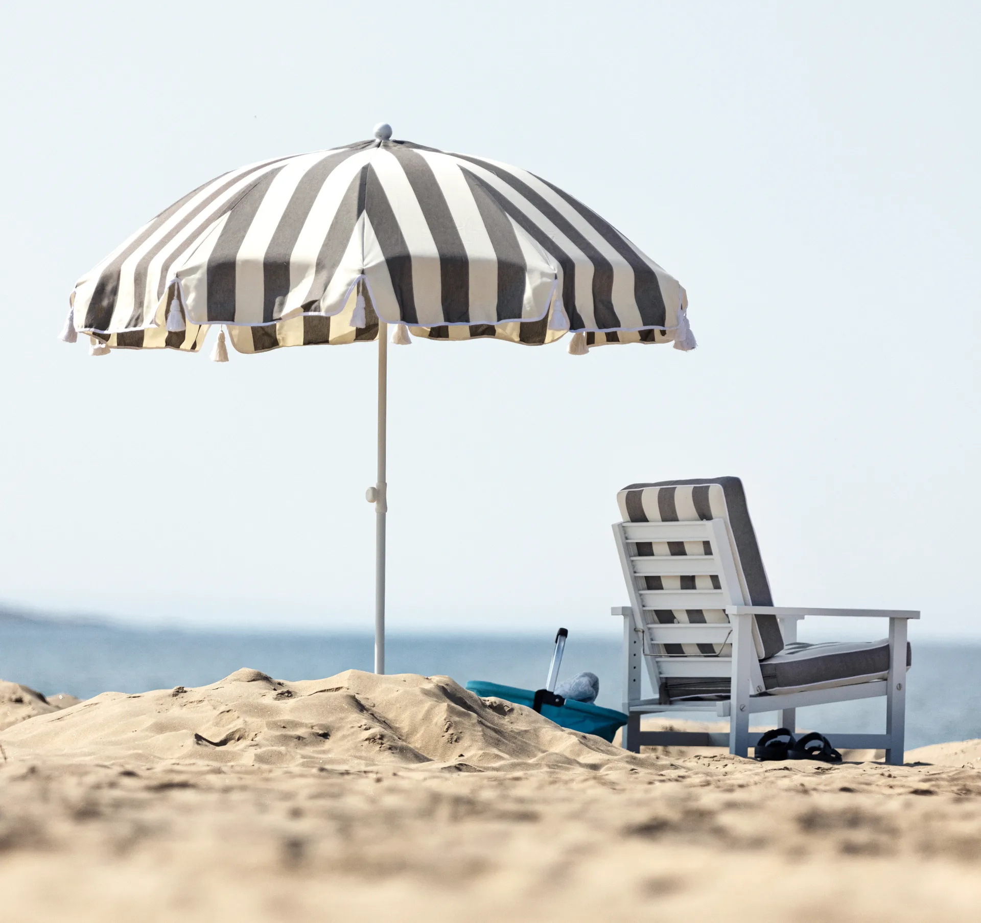 Parasol 90, Crown rayé, Ø220 cm Fri Form