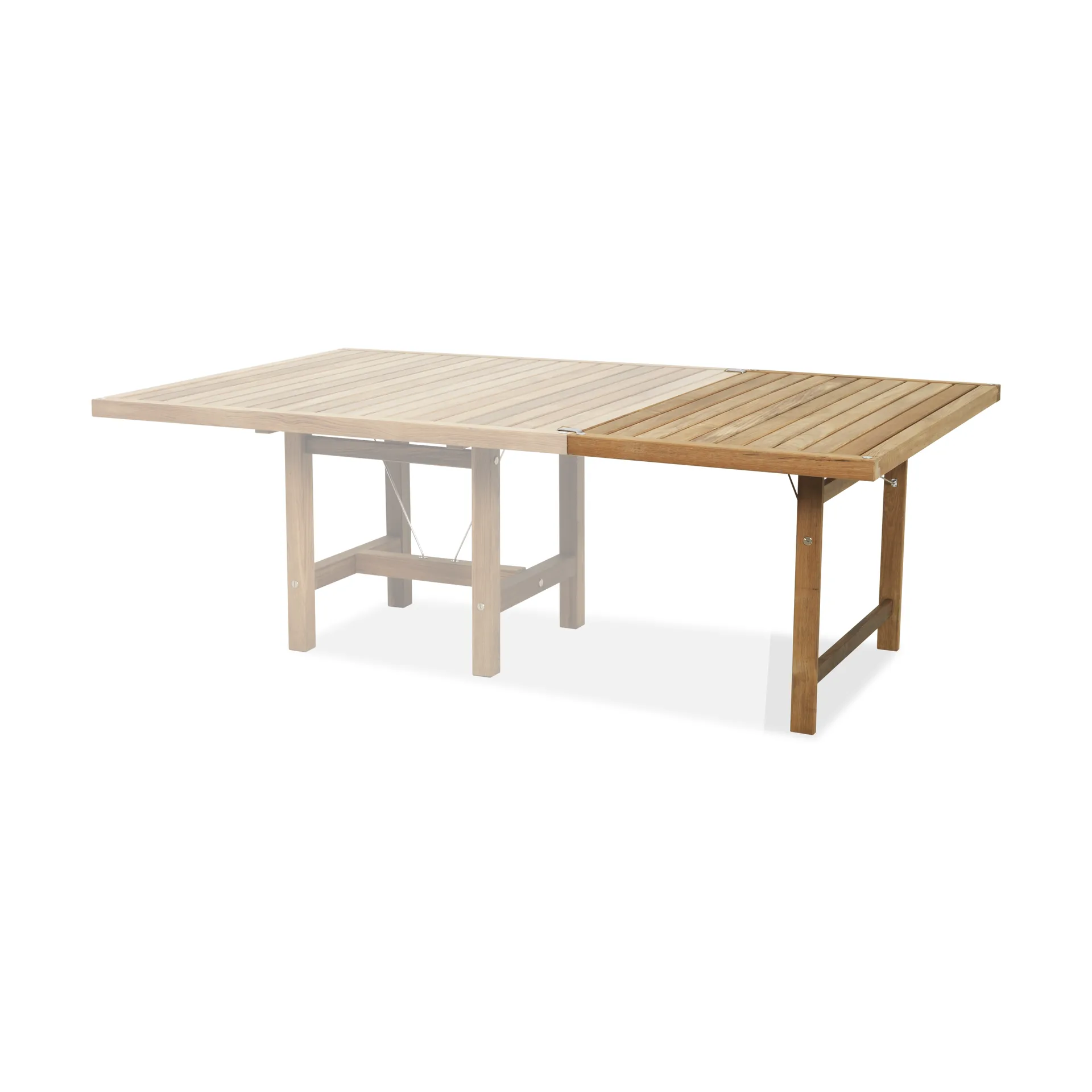 Rallonge de table avec pieds 68, Teck, H : 68 cm Fri Form