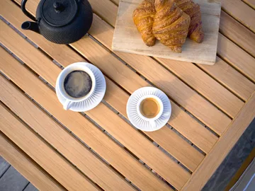 Table 65 - Teck, 128x120x68 cm - Fri Form