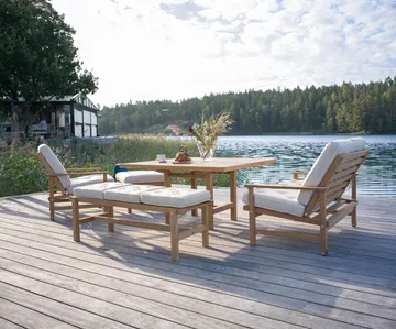 Table 65 - Teck, 128x120x68 cm - Fri Form