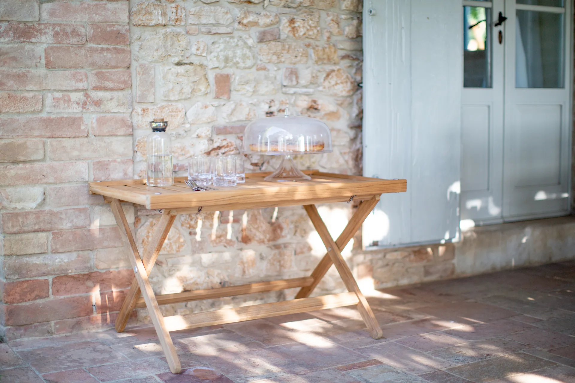 Table d’appoint 60, Teck, 59x94 cm Fri Form