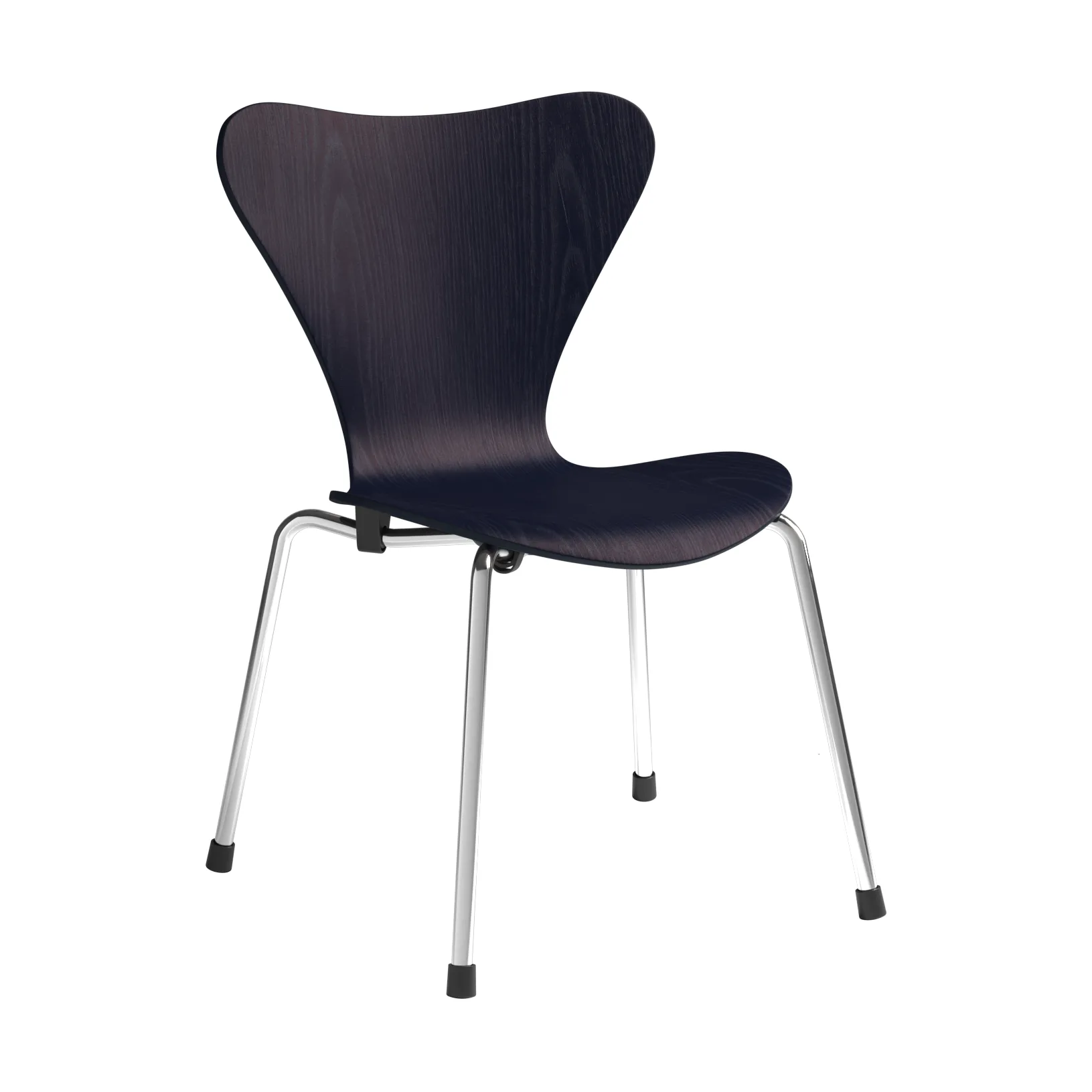 3177 Chaise d'enfant Series 7, Midnight blue frêne peint-chrome Fritz Hansen